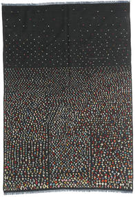  キリム モダン 絨毯 203X288 モダン 手織り 黒/濃いグレー (ウール, アフガニスタン)