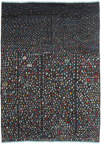  キリム モダン 絨毯 205X283 モダン 手織り 黒/紺色の (ウール, アフガニスタン)