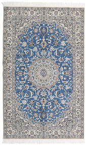  ナイン 9La 絨毯 128X208 オリエンタル 手織り 薄い灰色/濃いグレー (ウール/絹, ペルシャ/イラン)