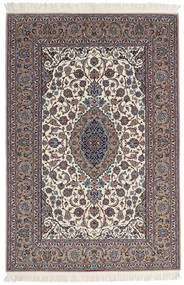  イスファハン 絹の縦糸 署名 Sanai Dust 絨毯 152X225 オリエンタル 手織り グレー/ベージュ ()