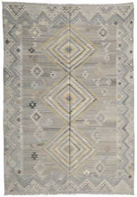  キリム Ariana 絨毯 207X293 モダン 手織り 薄い灰色 (ウール, アフガニスタン)