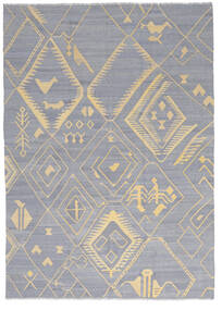  キリム Ariana 絨毯 205X286 モダン 手織り 薄い灰色/黄色 (ウール, アフガニスタン)