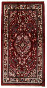 手織り リリアン 絨毯 99X188 ペルシャ ウール 絨毯 黒/深紅色の 小 絨毯 