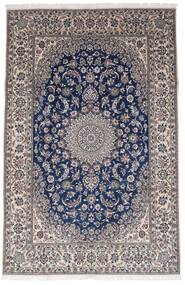  ナイン 9La 絨毯 196X301 オリエンタル 手織り 濃いグレー/濃い茶色 (ウール/絹, ペルシャ/イラン)