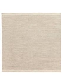 Serafina 250X250 大 ベージュ 単色 正方形 ウール 絨毯 絨毯 