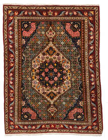  バクティアリ Collectible 絨毯 105X138 オリエンタル 手織り 深紅色の/濃い茶色 (ウール, ペルシャ/イラン)