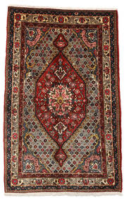  バクティアリ Collectible 絨毯 100X158 オリエンタル 手織り 濃い茶色/薄茶色 (ウール, ペルシャ/イラン)