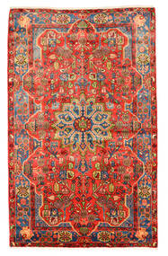  ナハバンド オールド 絨毯 157X257 オリエンタル 手織り 赤/暗めのベージュ色の (ウール, ペルシャ/イラン)