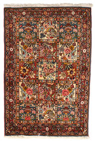  バクティアリ Collectible 絨毯 102X151 オリエンタル 手織り 濃い茶色/深紅色の (ウール, ペルシャ/イラン)