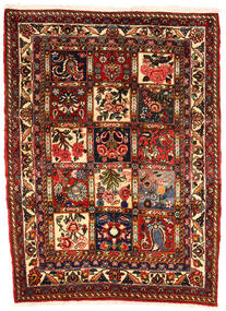  バクティアリ Collectible 絨毯 107X143 オリエンタル 手織り 濃い茶色/深紅色の (ウール, ペルシャ/イラン)
