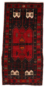  コリアイ 絨毯 130X260 オリエンタル 手織り 黒/深紅色の (ウール, ペルシャ/イラン)