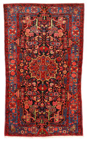  ナハバンド オールド 絨毯 139X243 オリエンタル 手織り 深紅色の/黒 (ウール, ペルシャ/イラン)