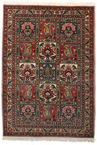  バクティアリ Collectible 絨毯 108X153 オリエンタル 手織り 黒/濃い茶色 (ウール, ペルシャ/イラン)