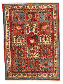  バクティアリ Collectible 絨毯 106X140 オリエンタル 手織り 錆色/深紅色の (ウール, ペルシャ/イラン)