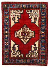  ナハバンド 絨毯 138X188 オリエンタル 手織り 深紅色の/錆色/濃い紫 (ウール, ペルシャ/イラン)