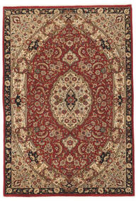 絨毯 オリエンタル クム Kork/シルク 絨毯 141X204 茶/ベージュ ( ペルシャ/イラン)
