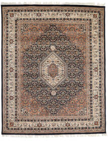  ナイン インド 絨毯 199X250 オリエンタル 手織り 薄い灰色/濃い茶色 ( インド)