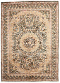 絨毯 カシミール ピュア シルク 絨毯 246X345 ベージュ/オレンジ (絹, インド)