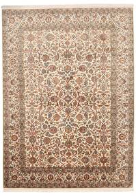  カシミール ピュア シルク 絨毯 157X216 オリエンタル 手織り 茶/ベージュ (絹, インド)