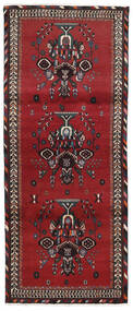  アフシャル/Sirjan 絨毯 84X203 オリエンタル 手織り 廊下 カーペット 深紅色の/黒 (ウール, ペルシャ/イラン)