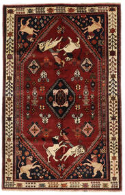  カシュガイ 絨毯 158X246 ペルシャ ウール 絨毯 深紅色の/ベージュ 小 絨毯 