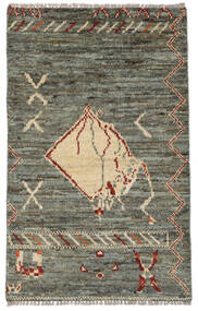  Moroccan Berber - Afghanistan 絨毯 75X121 モダン 手織り 濃いグレー/オリーブ色 (ウール, アフガニスタン)