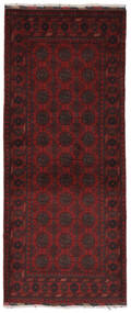  アフガン Khal Mohammadi 絨毯 81X195 オリエンタル 手織り 廊下 カーペット 黒/深紅色の (ウール, )