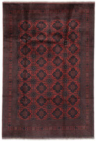  アフガン Khal Mohammadi 絨毯 196X288 オリエンタル 手織り 黒/深紅色の (ウール, )