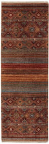  Shabargan 絨毯 86X255 オリエンタル 手織り 廊下 カーペット 深紅色の/黒 (ウール, )