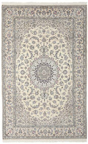  ナイン 9La 絨毯 206X326 オリエンタル 手織り 濃いグレー/薄い灰色 (ウール/絹, ペルシャ/イラン)