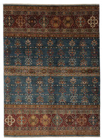  Shabargan 絨毯 175X242 オリエンタル 手織り 黒/濃い茶色 (ウール, アフガニスタン)