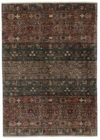  Shabargan 絨毯 171X236 モダン 手織り 黒/濃い茶色 (ウール, アフガニスタン)
