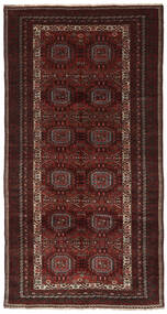  バルーチ 絨毯 158X303 オリエンタル 手織り 廊下 カーペット 黒/濃い茶色 (ウール, ペルシャ/イラン)