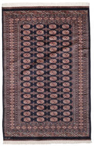  パキスタン ブハラ 2Ply 絨毯 160X241 オリエンタル 手織り 黒/深紅色の (ウール, )