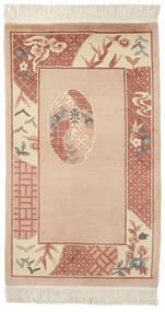 91X152 絨毯 中国 90 Line 絨毯 オリエンタル 手織り 茶/オレンジ (ウール, 中国)