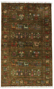 100X165 絨毯 Shabargan 絨毯 オリエンタル 手織り 黒/茶 (ウール, アフガニスタン)