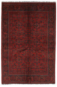  アフガン Khal Mohammadi 絨毯 131X192 オリエンタル 手織り 黒/深紅色の (ウール, アフガニスタン)