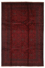 198X299 絨毯 オリエンタル アフガン Khal Mohammadi 絨毯 黒/深紅色の (ウール, アフガニスタン)