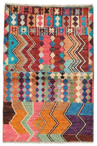  Moroccan Berber - Afghanistan 絨毯 91X136 モダン 手織り 錆色/深緑色の (ウール, アフガニスタン)