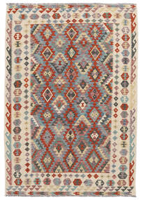  キリム アフガン オールド スタイル 絨毯 170X243 オリエンタル 手織り 深紅色の/茶 (ウール, アフガニスタン)