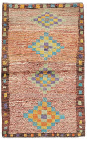  Moroccan Berber - Afghanistan 絨毯 89X141 モダン 手織り 深紅色の/茶 (ウール, アフガニスタン)