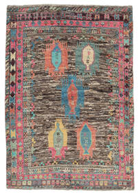  Moroccan Berber - Afghanistan 絨毯 120X169 モダン 手織り 深紅色の/黒 (ウール, アフガニスタン)