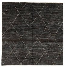  Moroccan Berber - Afghanistan 絨毯 200X203 モダン 手織り 正方形 黒 (ウール, アフガニスタン)