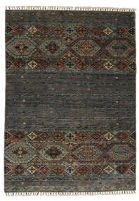  Shabargan 絨毯 122X174 モダン 手織り 黒/ベージュ (ウール, アフガニスタン)