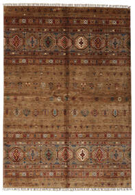 Shabargan 絨毯 175X250 オリエンタル 手織り 濃い茶色/黒 (ウール, アフガニスタン)
