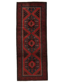  バルーチ 絨毯 122X312 ウール 絨毯 黒/深紅色の 小 絨毯 