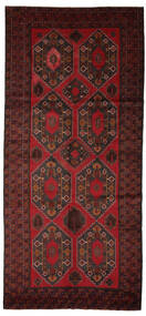 絨毯 オリエンタル バルーチ 絨毯 170X385 廊下 カーペット 黒/深紅色の (ウール, アフガニスタン)