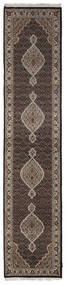 絨毯 オリエンタル タブリーズ Royal 絨毯 79X375 廊下 カーペット 黒/茶 ( インド)