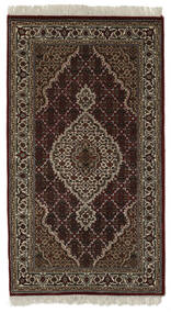 92X162 絨毯 オリエンタル タブリーズ Royal 絨毯 黒/茶 ( インド)