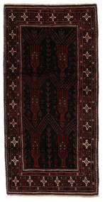 144X285 絨毯 オリエンタル バルーチ 絨毯 黒/茶 (ウール, ペルシャ/イラン)